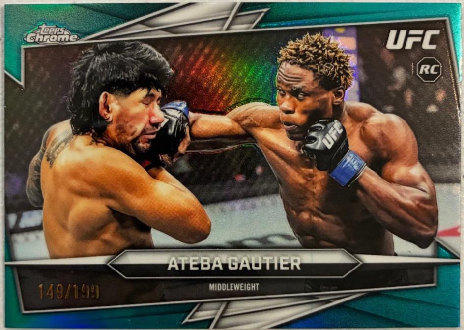 Ateba Gautier 2026 Topps Chrome UFC Base #7 Aqua Refractor
