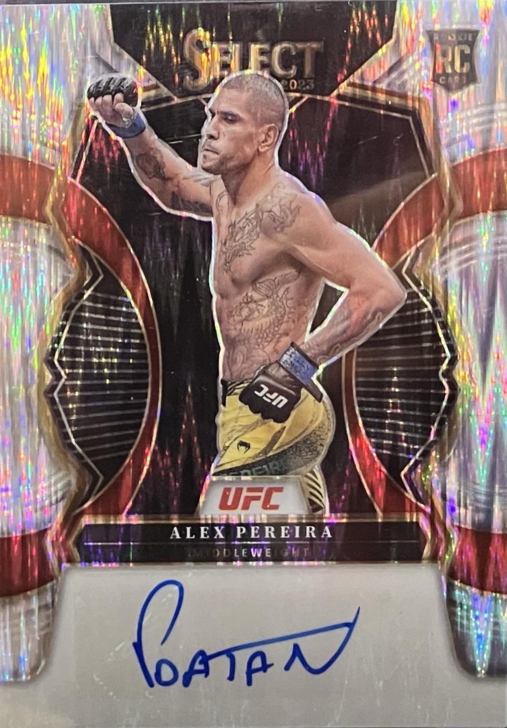 Alex Pereira 2023 Panini Select UFC Rookie Signatures #19 Flash