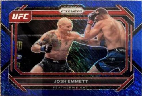 Josh Emmett 2023 Panini Prizm UFC Base #94 Blue Shimmer