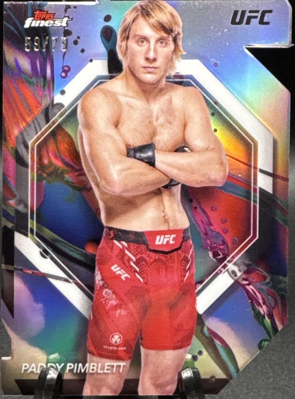 Paddy Pimblett 2024 Topps Finest UFC Base Common #8 Die-Cut Refractor