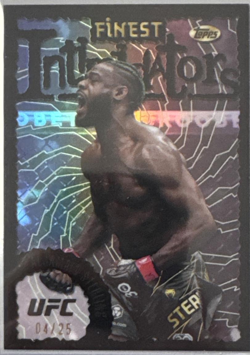 Aljamain Sterling 2024 Topps Finest UFC Intimidators #INT-14 Black Refractor