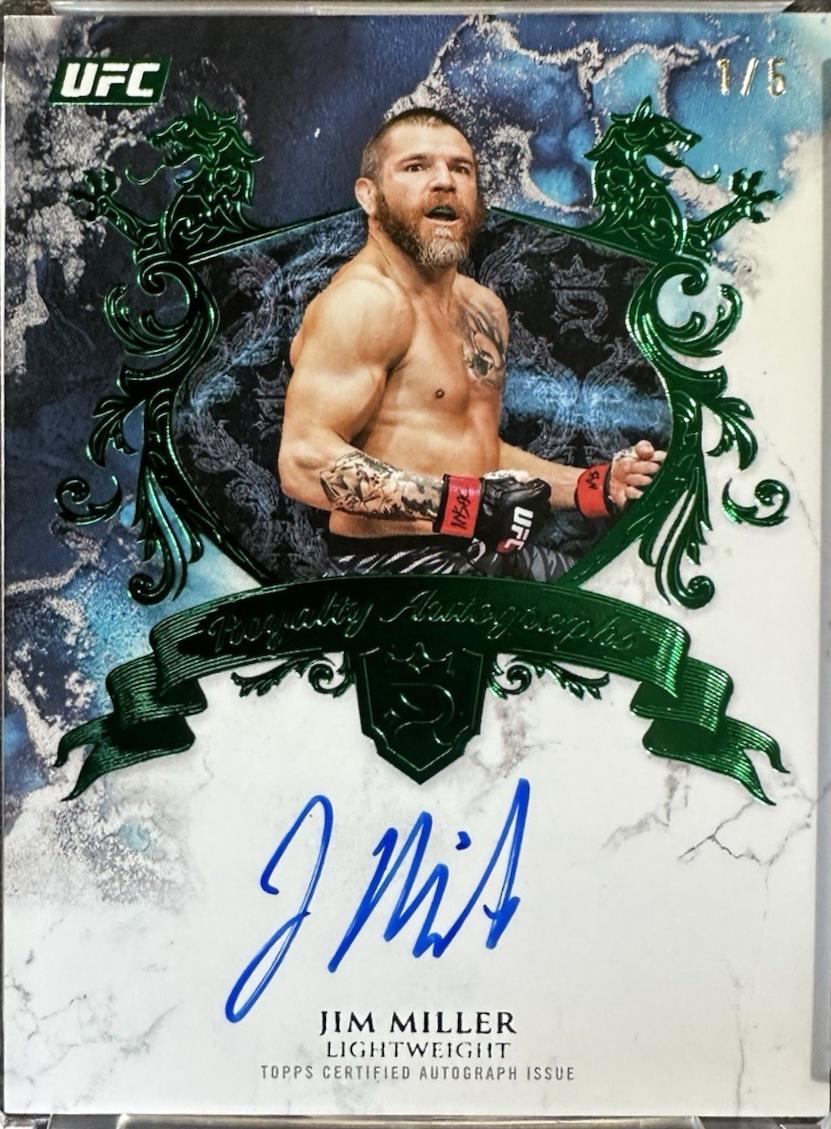 Jim Miller 2025 Topps Royalty UFC Royalty Autographs #RY-JR Platinum