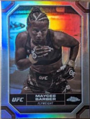 Maycee Barber 2024 Topps Chrome UFC Base #132 Sepia Refractor