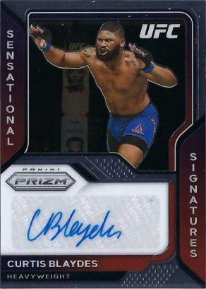 Curtis Blaydes 2021 Panini Prizm UFC Sensational Signatures #5 Gold