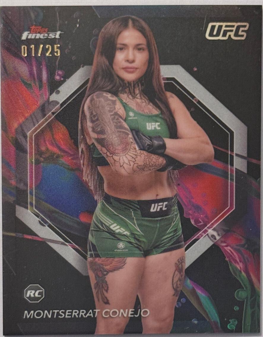 Montserrat Conejo 2024 Topps Finest UFC Base Common #14 Black Refractor