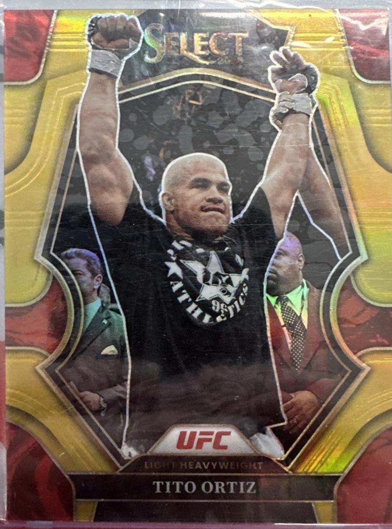 Tito Ortiz 2023 Panini Select UFC Premier Level #165 Gold Flash