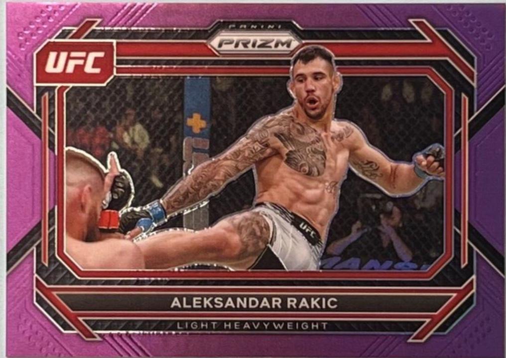 Aleksandar Rakic 2023 Panini Prizm UFC Base #16 Purple