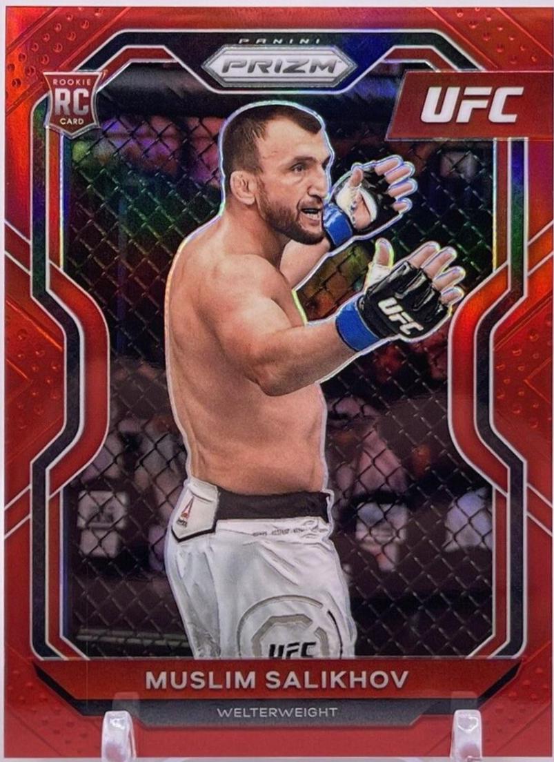 Muslim Salikhov 2021 Panini Prizm UFC Base #29 Red