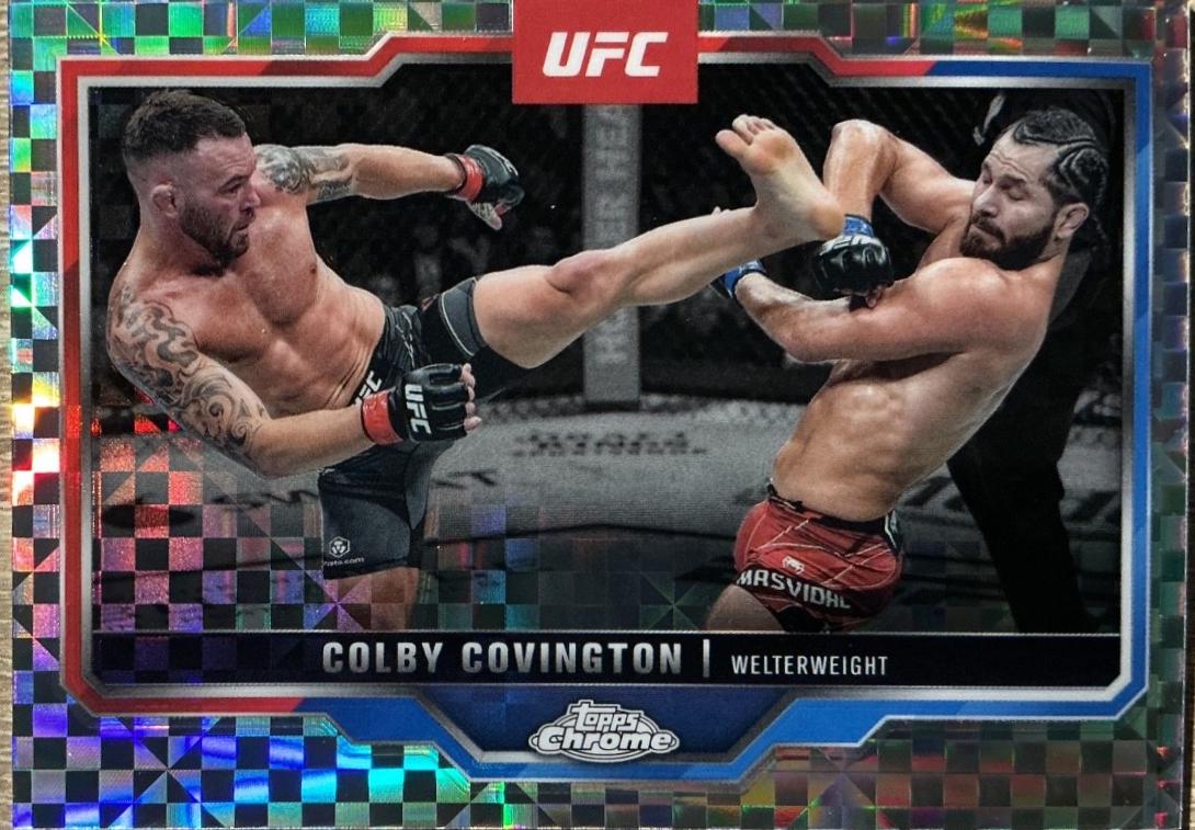 Colby Covington 2025 Topps Chrome UFC Base #154 X-Fractor