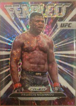 Francis Ngannou 2023 Panini Prizm UFC Fearless #27 White Sparkle