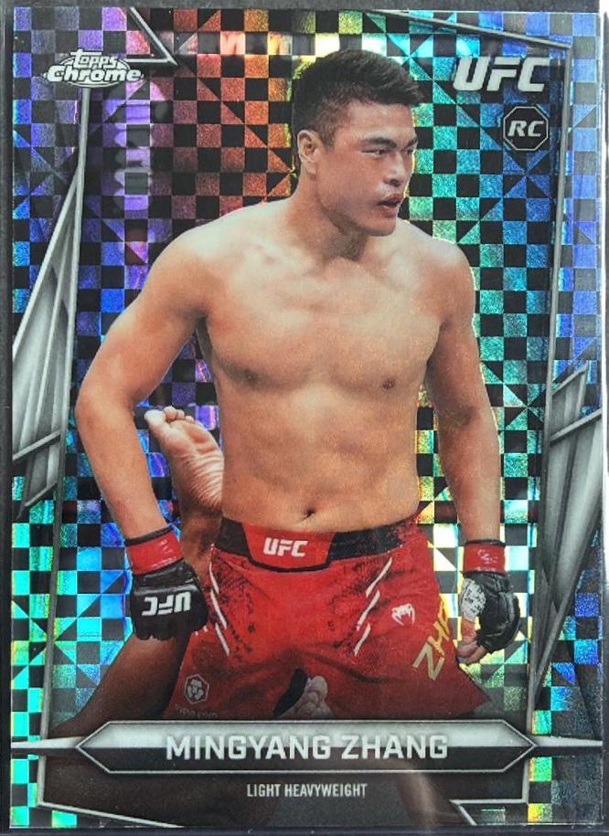 Mingyang Zhang 2026 Topps Chrome UFC Base #177 X-fractor