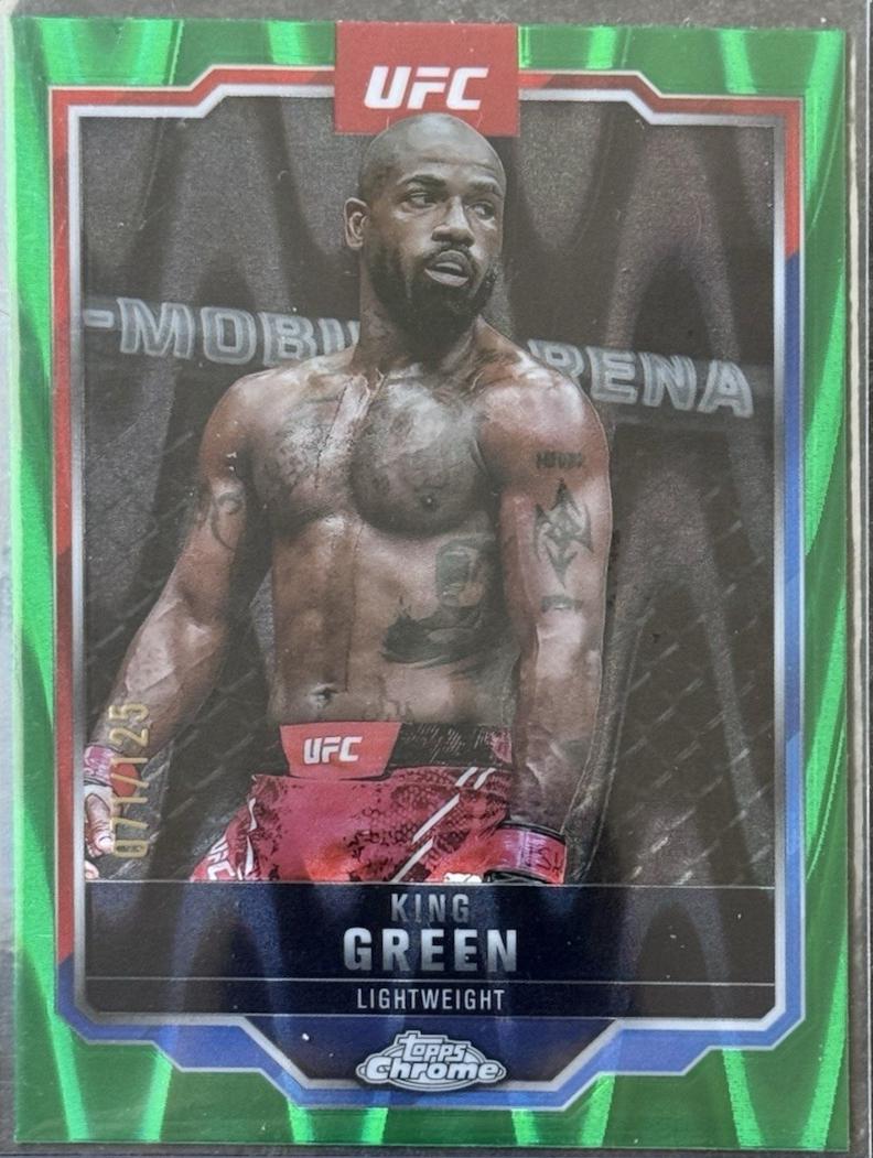 King Green 2025 Topps Chrome UFC Base #99 Green Wave