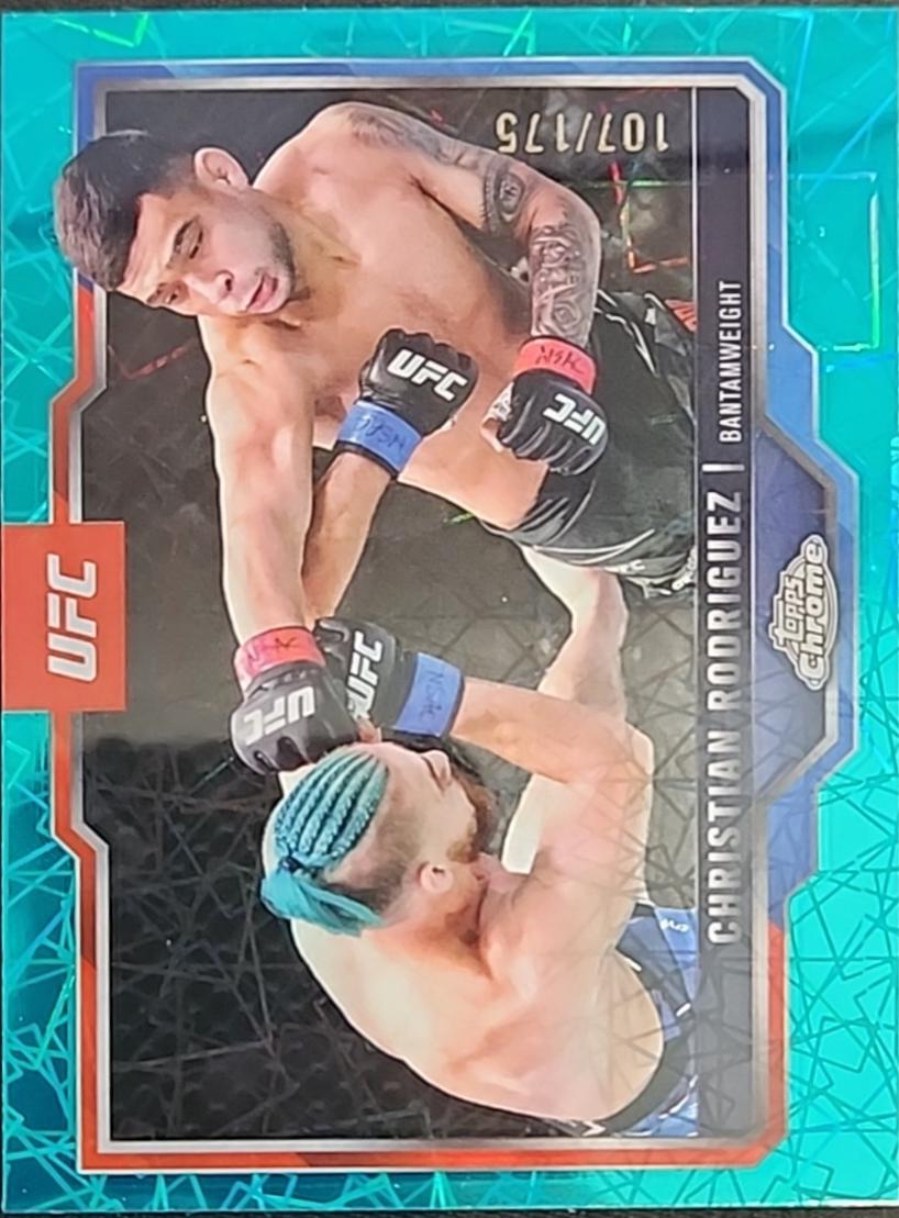 Christian Rodriguez 2025 Topps Chrome UFC Base #106 Teal Lazer Refractor