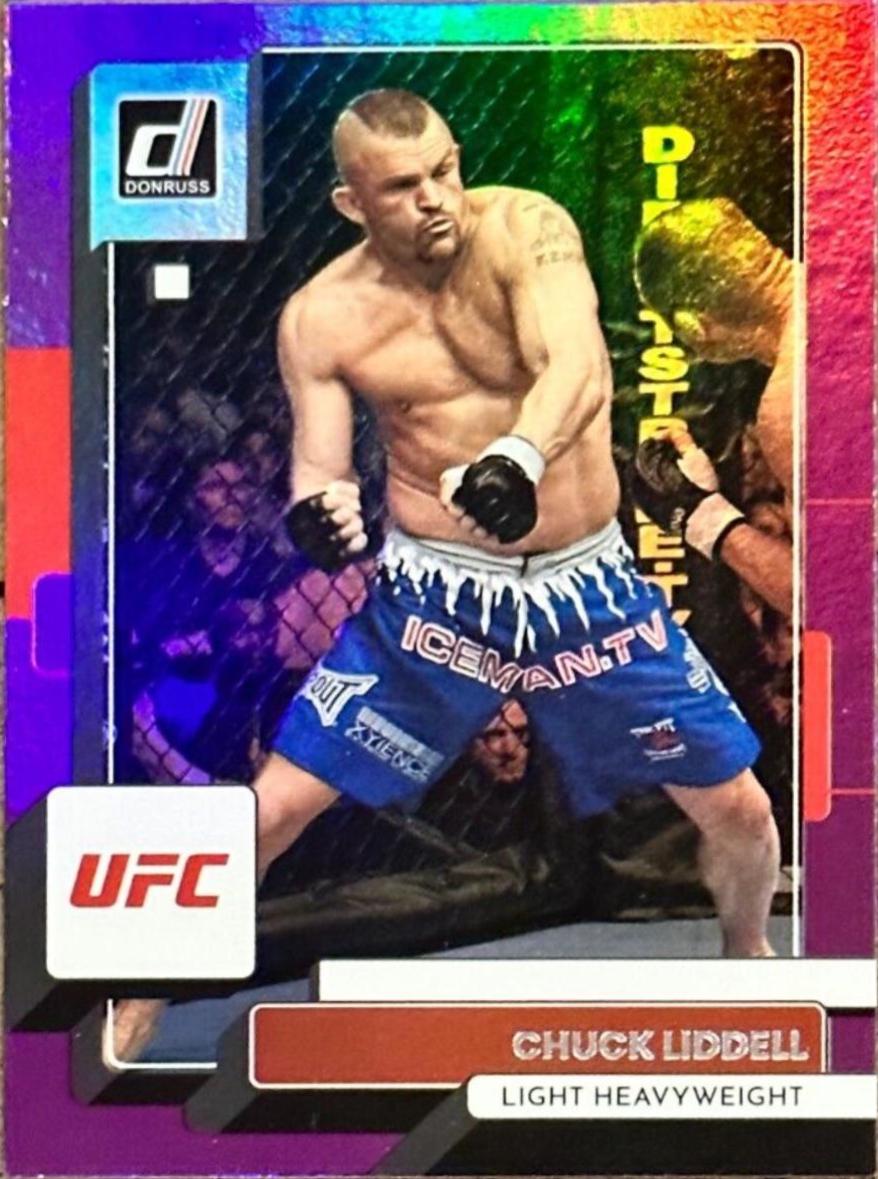 Chuck Liddell 2023 Panini Donruss UFC Base #3 Purple Laser