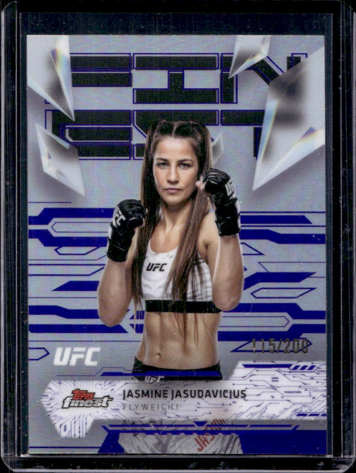 Jasmine Jasudavicius 2025 Topps Finest UFC Base Uncommon #101 Purple Refractor