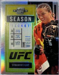 Zhang Weili 2021 Panini Chronicles UFC Base Contenders Optic Season Ticket #267 Asia Gold