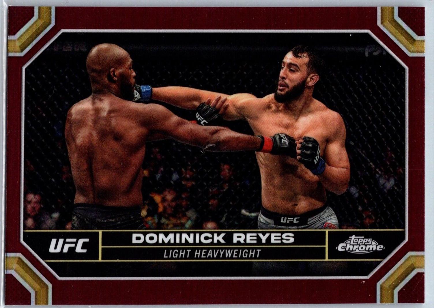 Dominick Reyes 2024 Topps Chrome UFC Base #61 Magenta Refractor