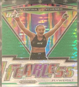 Valentina Shevchenko 2021 Panini Prizm UFC Fearless #13 Green Pulsar