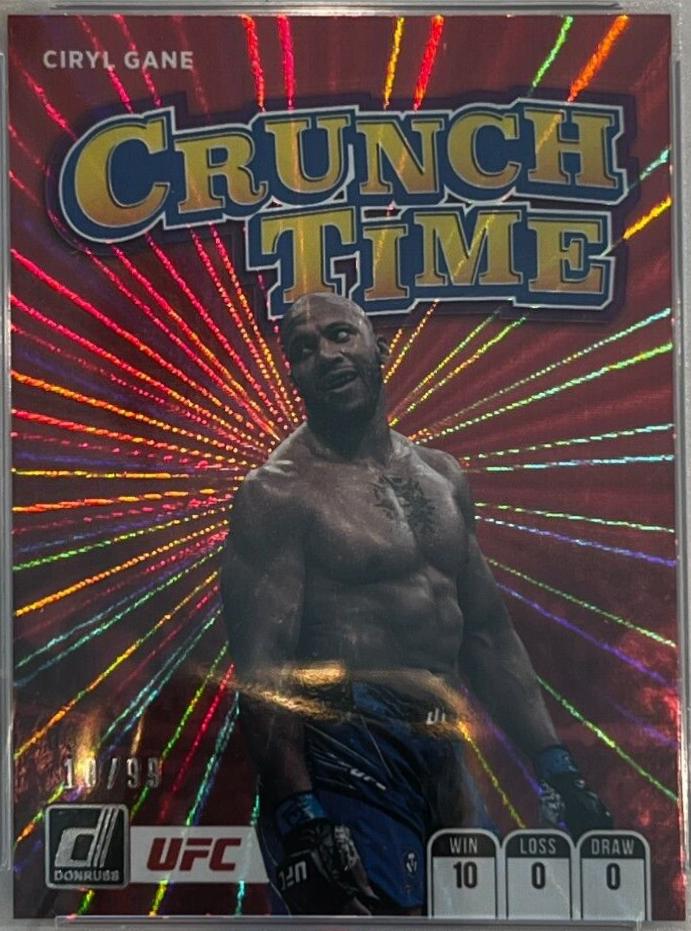 Ciryl Gane 2022 Panini Donruss UFC Crunch Time #3 Purple Laser