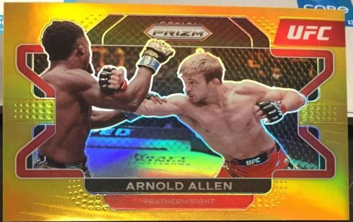 Arnold Allen 2022 Panini Prizm UFC Base #95 Gold