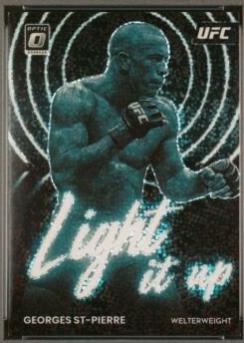 Georges St-Pierre 2023 Panini Donruss Optic UFC Light It Up #15 White Sparkle