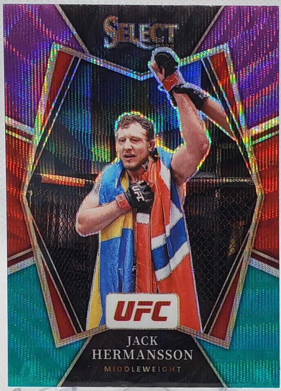 Jack Hermansson 2022 Panini Select UFC Premier Level #124 Green and Purple