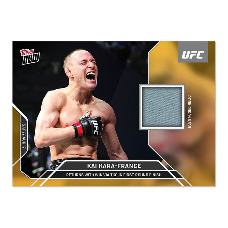 Kai Kara-France Topps Now UFC Event-used Mat Relics #19 Gold