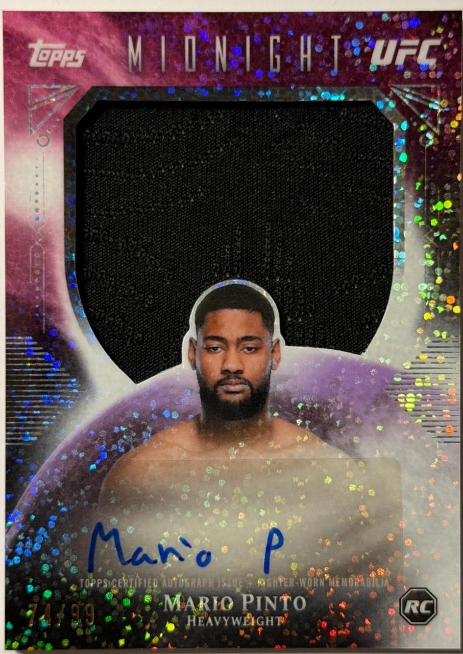 Mario Pinto 2026 Topps Midnight UFC Rookie Relic Autographs #RRA-MP Twilight