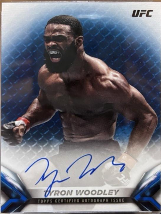 Tyron Woodley 2018 Topps UFC Knockout Knockoutautographs #KA-TW Blue