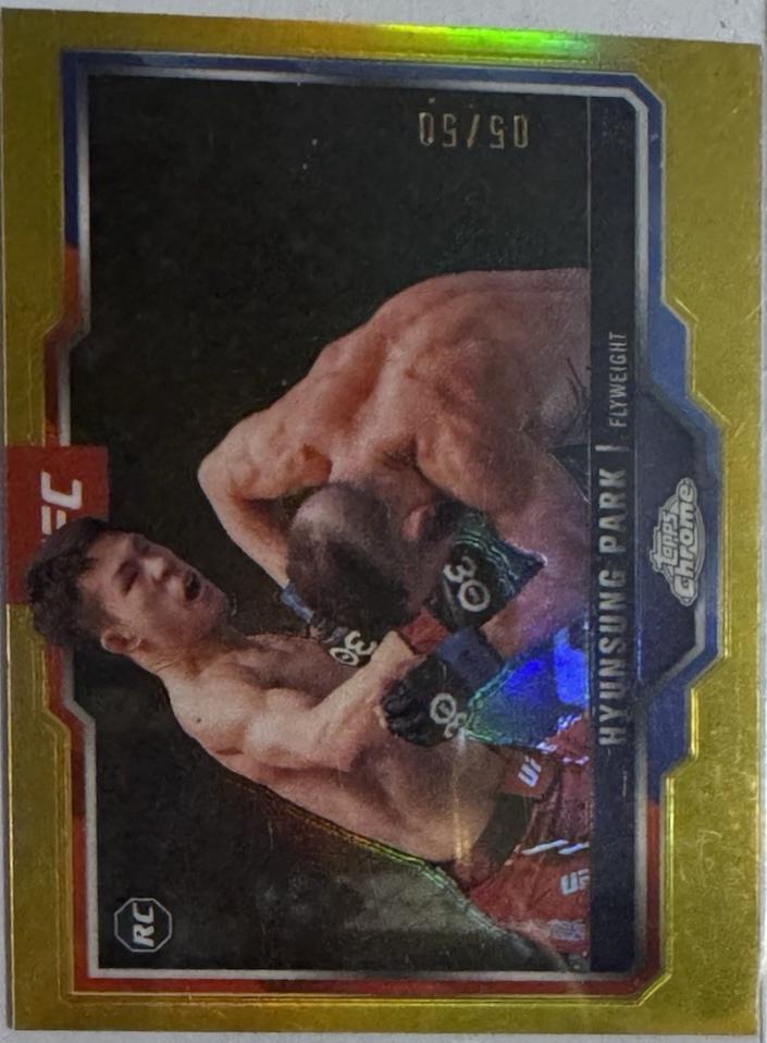 Hyunsung Park 2025 Topps Chrome UFC Base #169 Gold Refractor