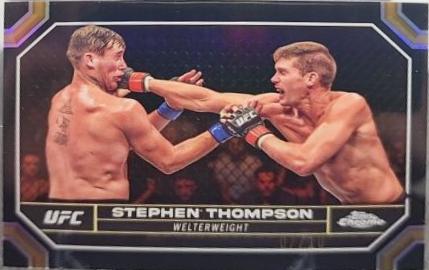 Stephen Thompson 2024 Topps Chrome UFC Base #180 Black Refractor
