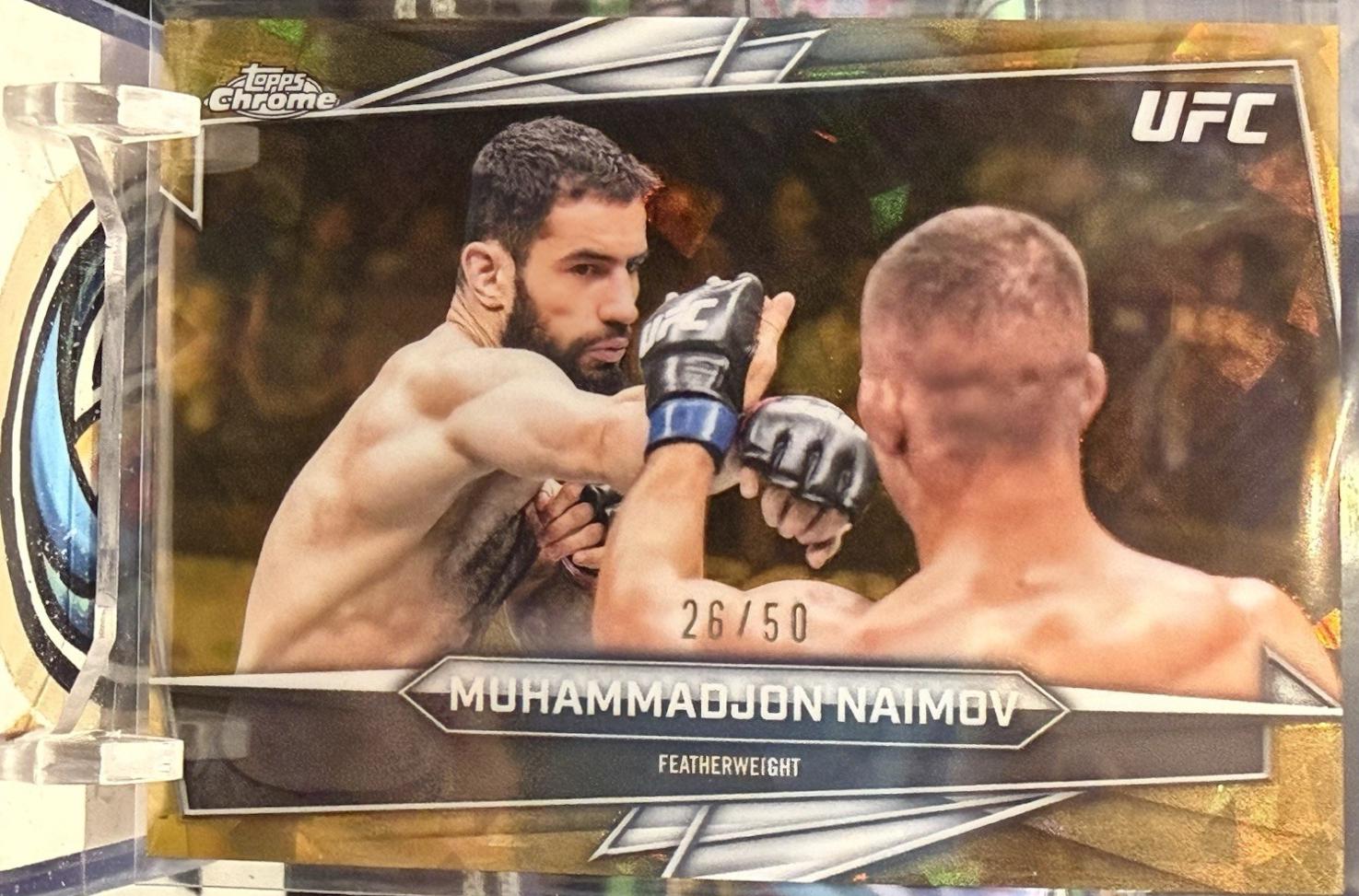 Muhammadjon Naimov 2026 Topps Chrome UFC Base #51 Gold Refractor