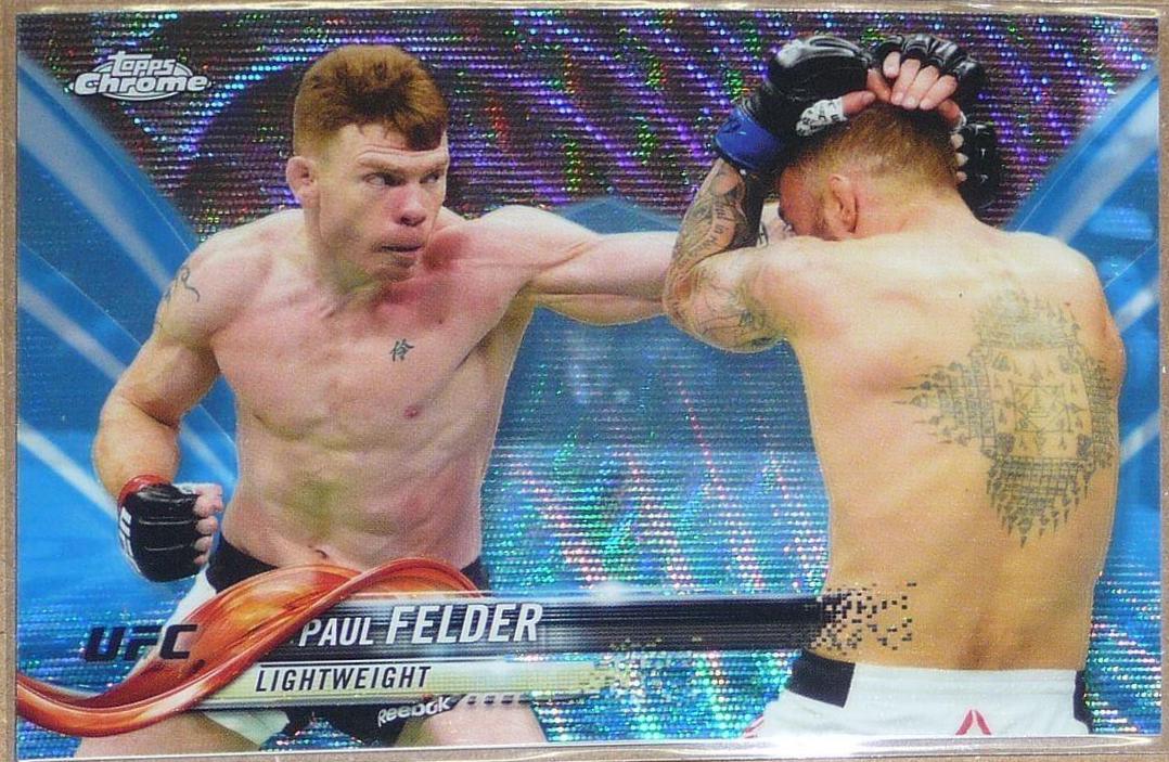 Paul Felder 2018 Topps Chrome UFC Base #30 Blue Wave