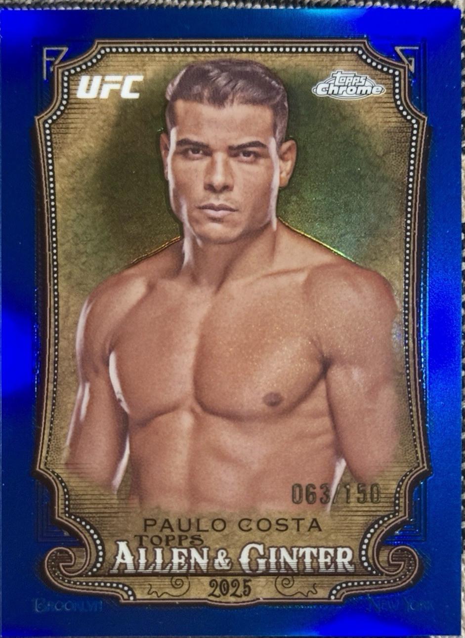 Paulo Costa 2025 Topps Chrome UFC Allen & Ginter #AAG-14 Blue Refractor