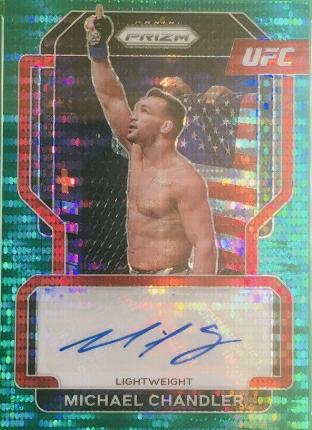 Michael Chandler 2022 Panini Prizm UFC Signatures #38 Green Pulsar