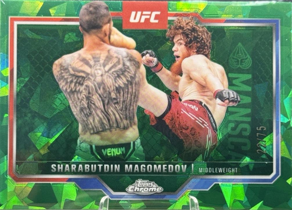 Shara Magomedov 2025 Topps Chrome Sapphire UFC Base Sapphire #12 Green Sapphire