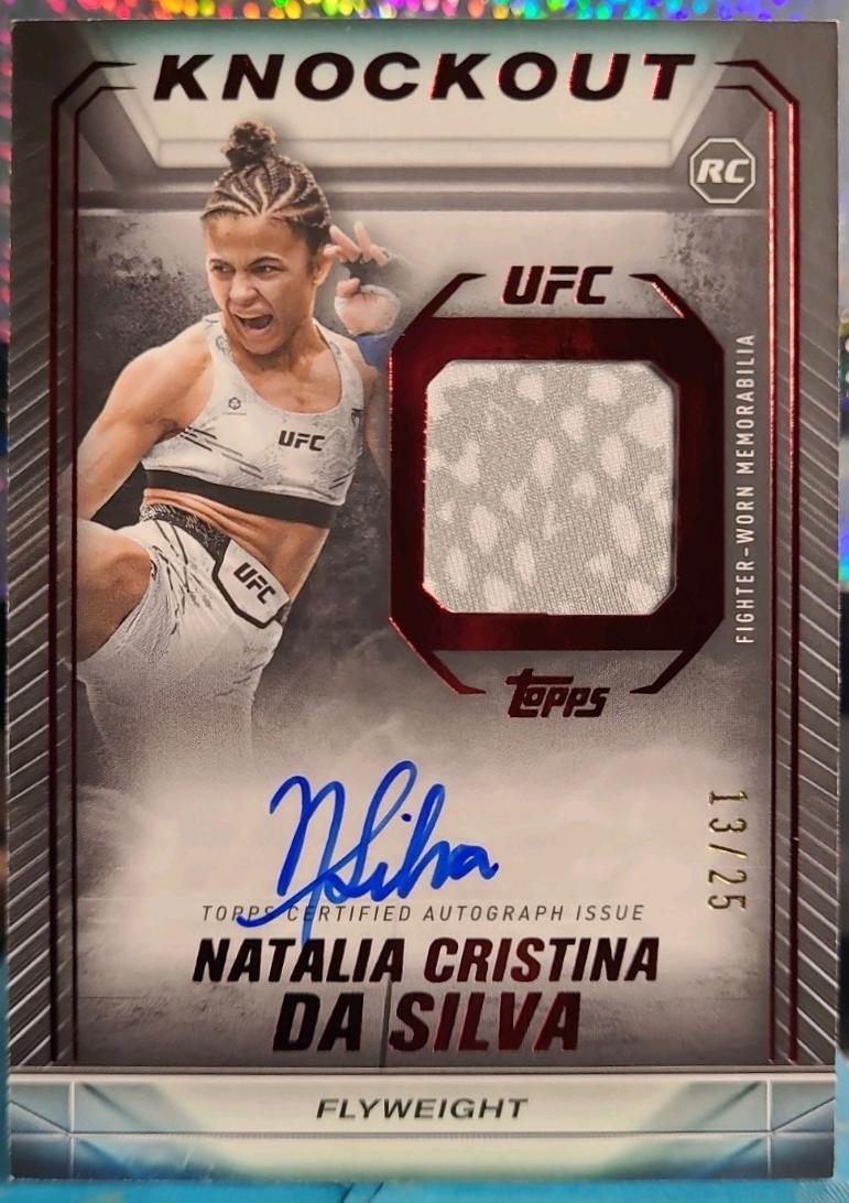 Natalia Silva 2024 Topps Knockout UFC Knockout Autograph Relics #KAR-NSA Red
