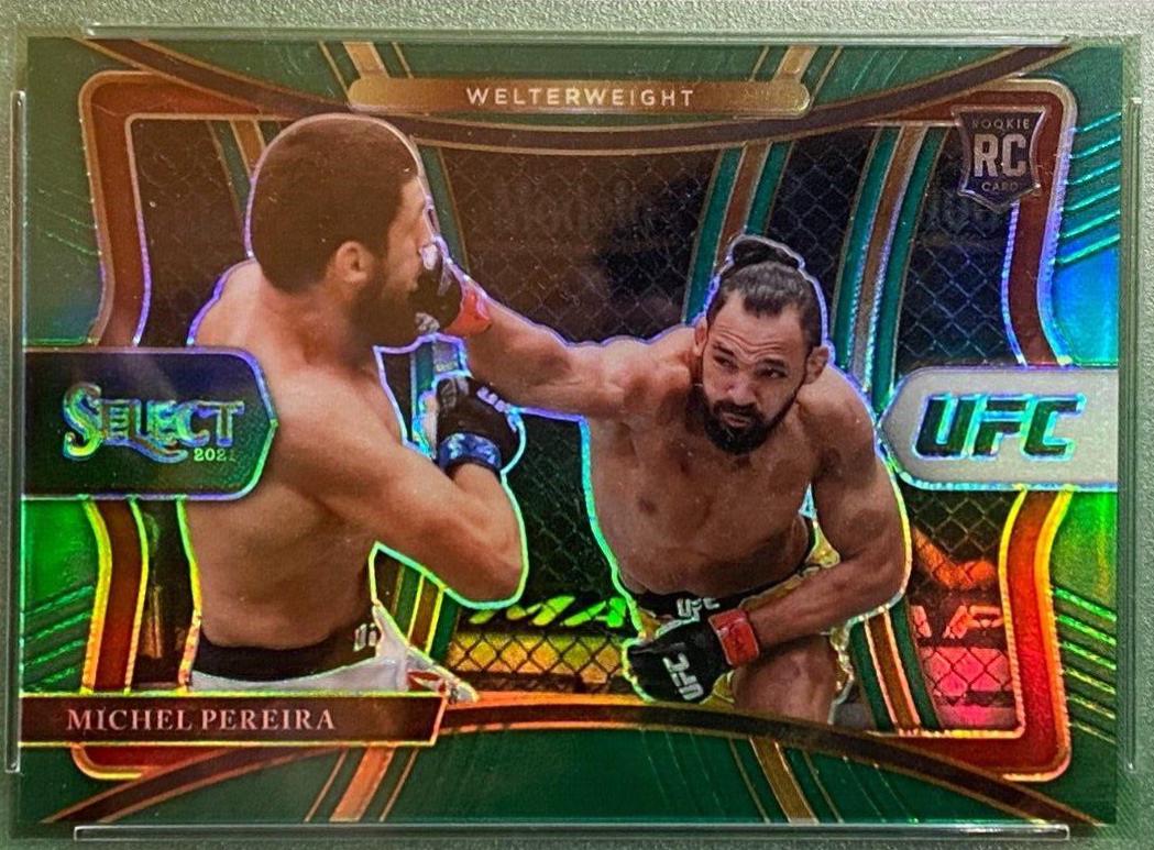 Michel Pereira 2021 Panini Select UFC Premier Level #187 Green