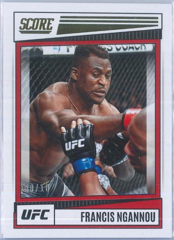 Francis Ngannou 2022 Panini Chronicles UFC Base Score #191 Gold