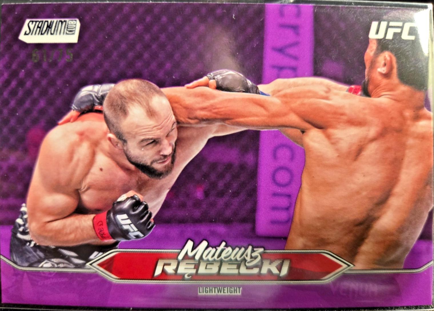 Mateusz Rębecki 2025 Topps Stadium Club UFC Base #158 Purple