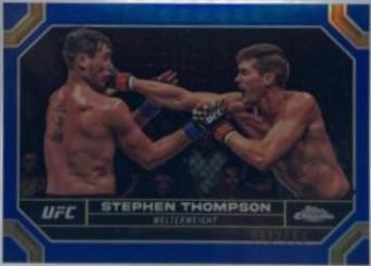 Stephen Thompson 2024 Topps Chrome UFC Base #180 Blue Refractor