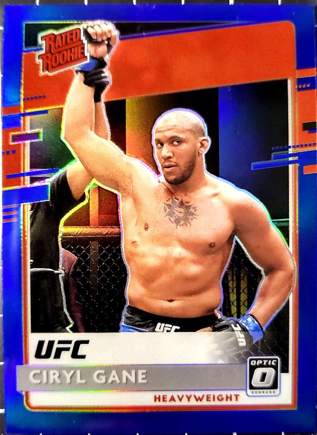 Ciryl Gane 2021 Panini Chronicles UFC Base Optic Rated Rookies #202 Blue