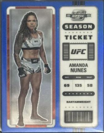 Amanda Nunes 2023 Panini Chronicles UFC Base Contenders Optic Season Ticket #363 Green