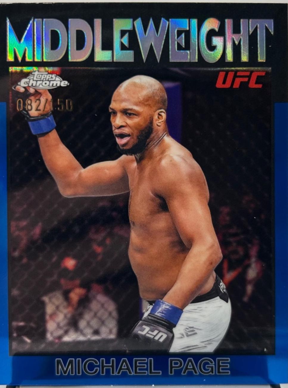 Michael Page 2026 Topps Chrome UFC 1986 Topps #86-10 Blue Refractor