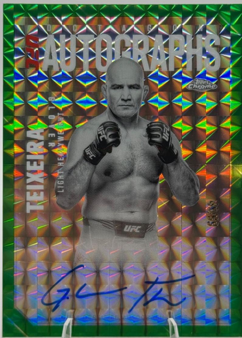 Glover Teixeira 2025 Topps Chrome UFC Octagon Legends Autographs #OLA-GT Geometric Green Refractor