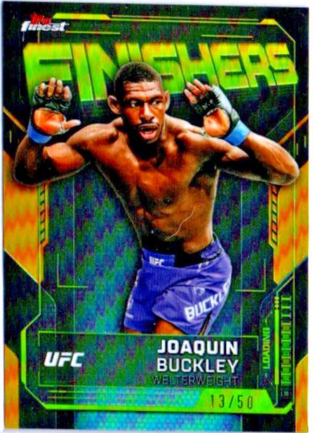 Joaquin Buckley 2025 Topps Finest UFC Finishers #FN-5 Gold Refractor