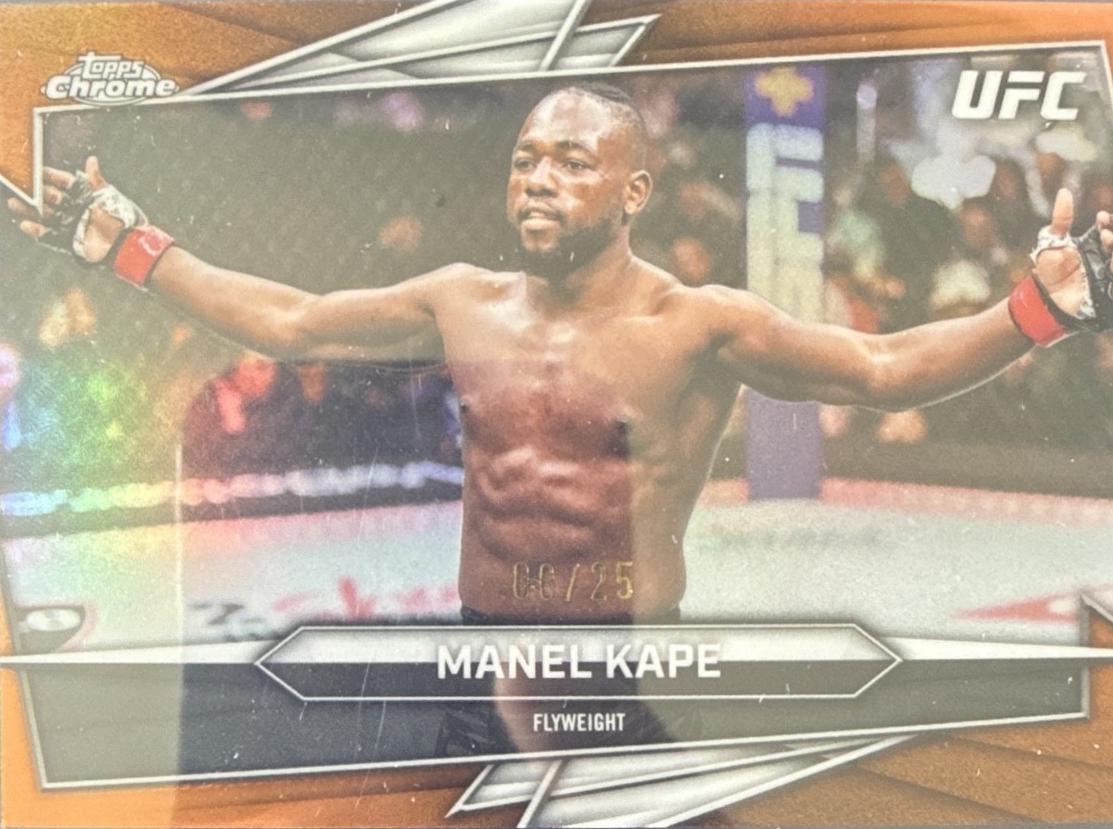 Manel Kape 2026 Topps Chrome UFC Base #147 Orange Mini Diamonds Refractor