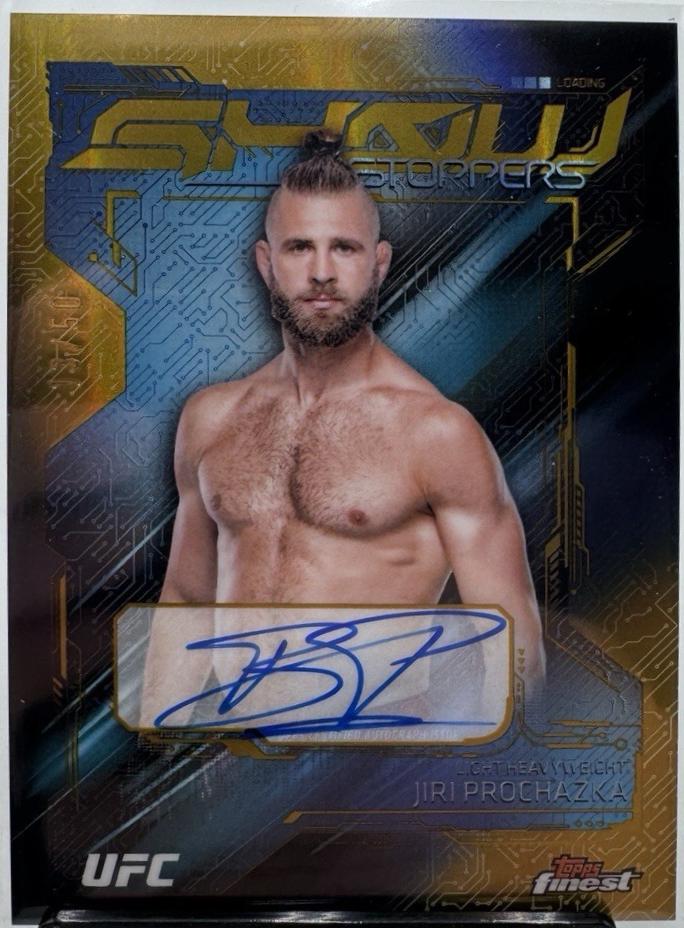 Jiri Prochazka 2025 Topps Finest UFC Showstopper Autographs #SSA-JA Gold Refractor