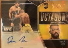 Dan Ige 2021 Panini Select UFC Octagon Action Signatures #38 Gold Prizms