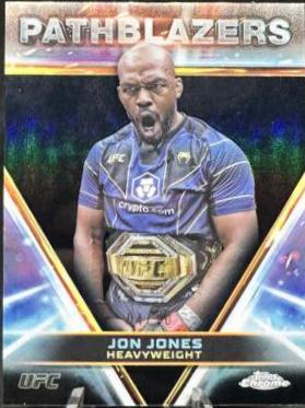 Jon Jones 2024 Topps Chrome UFC Base #97 Black Refractor